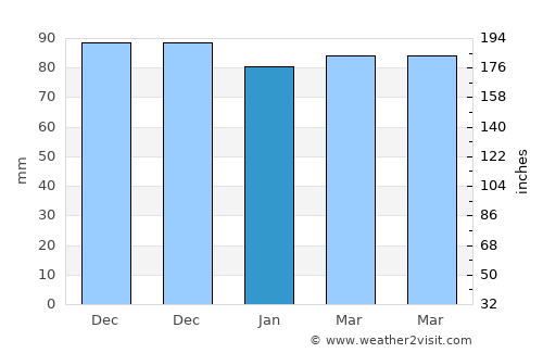 Nazımiye average rain in January