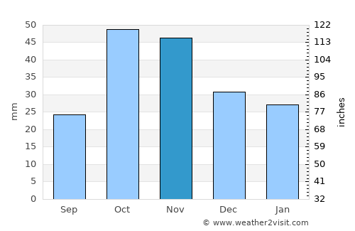 Neftçala average rain in November