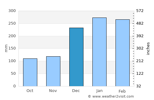 Negara average rain in December