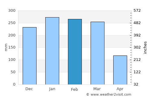 Negara average rain in February