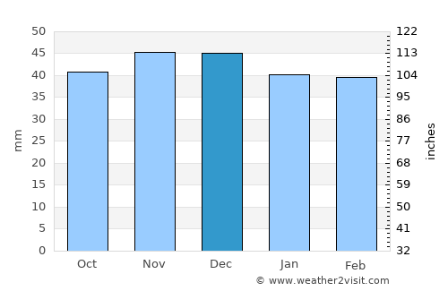 Nehoiu average rain in December