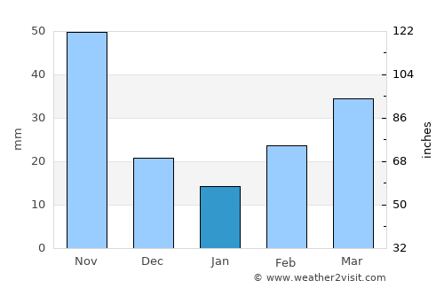 Neiba average rain in January