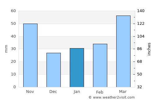 Neietsu average rain in January
