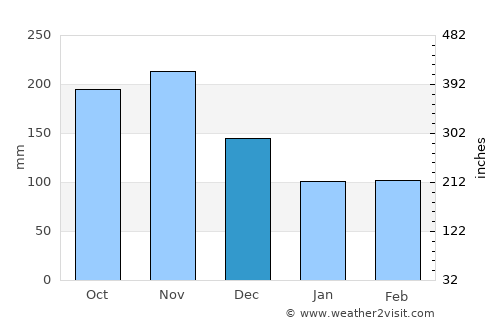 Neiva average rain in December