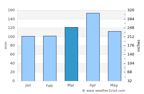 Neiva average rain in March