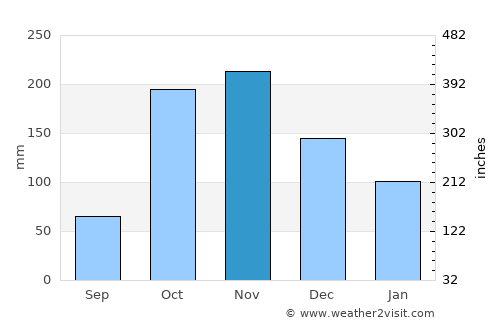 Neiva average rain in November