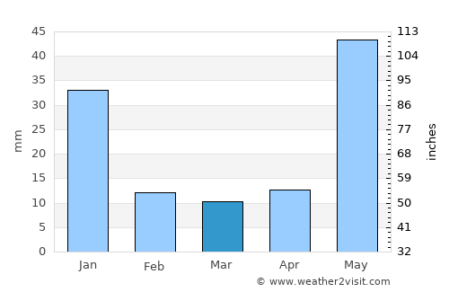 Nellikkuppam average rain in March