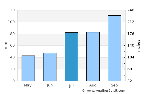 Nellore average rain in July