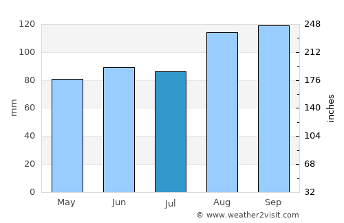Nelson average rain in July
