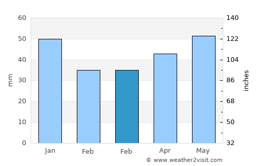 Neman average rain in February