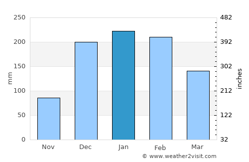 Neno average rain in January