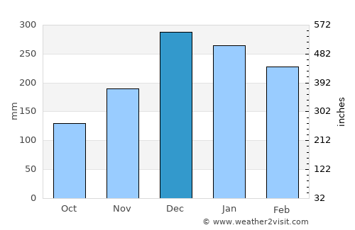 Nepomuceno average rain in December