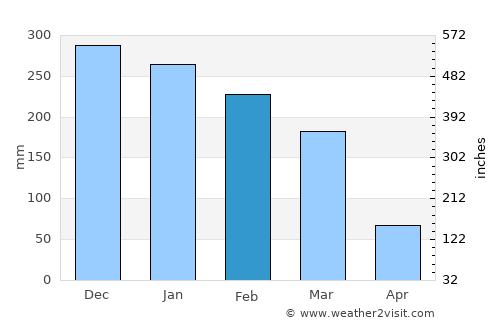 Nepomuceno average rain in February