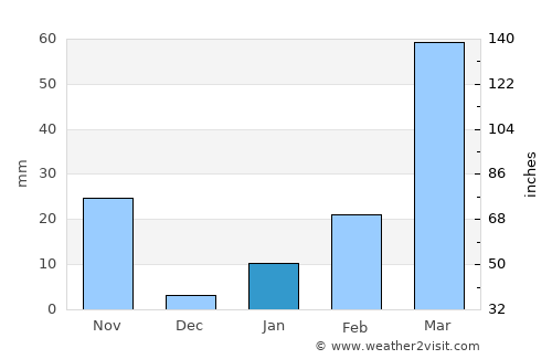 Netrakona average rain in January