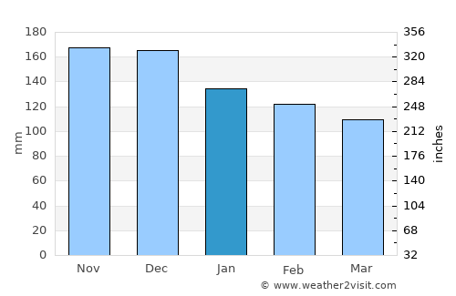 Neum average rain in January
