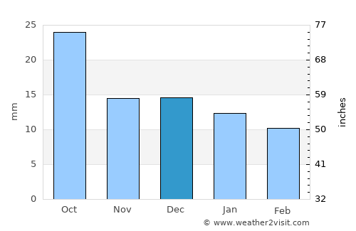 Neuquén average rain in December