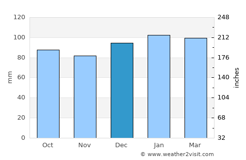 Neuse Forest average rain in December