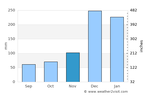 New Amsterdam average rain in November