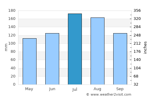 New Bern average rain in July