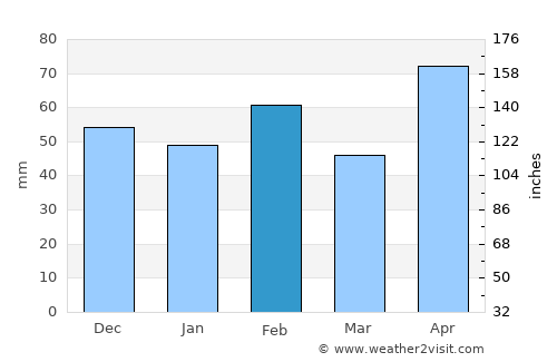 New Braunfels average rain in February