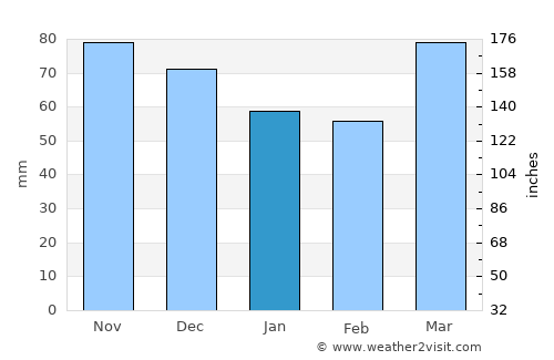 New Castle average rain in January