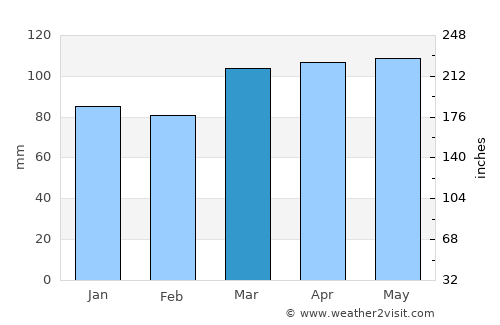 New City average rain in March
