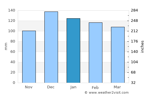 New Iberia average rain in January