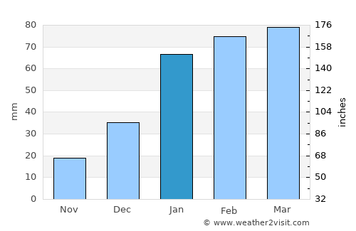 New Mīrpur average rain in January