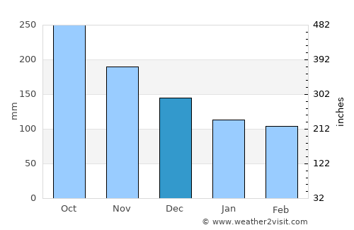 New Panamao average rain in December
