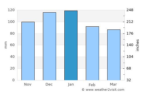 New Ross average rain in January
