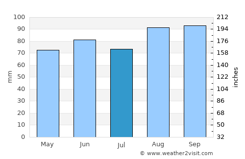 Newberry average rain in July