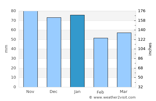 Newburgh average rain in January