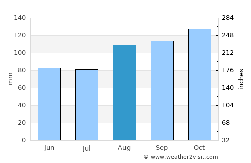 Newcastle average rain in August