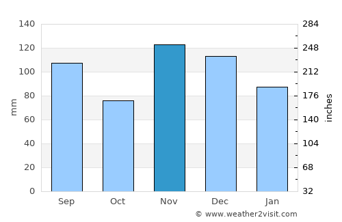 Newport average rain in November
