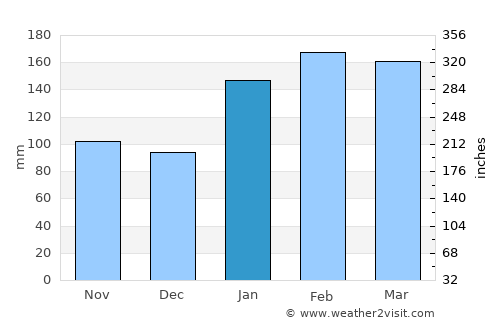 Newport average rain in January
