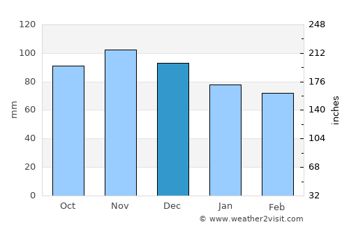 Newport average rain in December