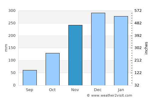 Newport average rain in November
