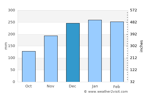 Ngawi average rain in December