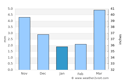 Nianzishan average rain in January