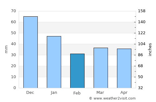 Nida average rain in February