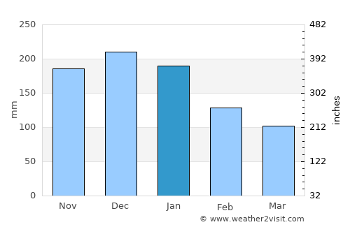Niitsu average rain in January