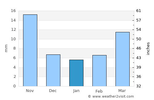 Nirmal average rain in January