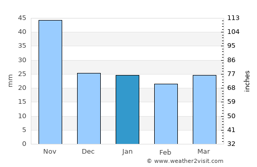 Nogales average rain in January