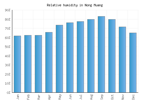 Nong Muang relative humidity averages