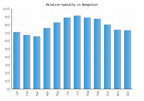 Nongstoin relative humidity averages
