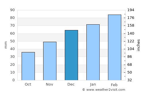Norak average rain in December