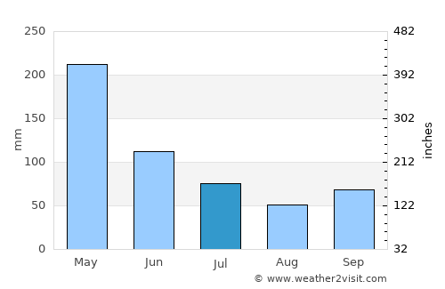 Nova Olinda do Norte average rain in July