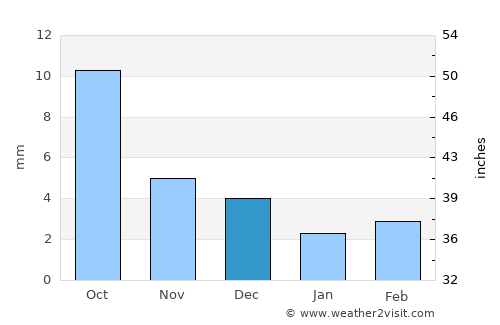 Novokruchininskiy average rain in December