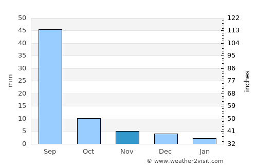 Novokruchininskiy average rain in November