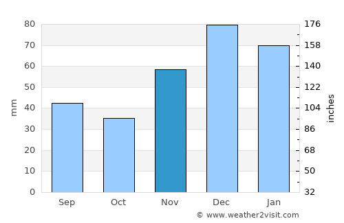 Novyi Svit average rain in November